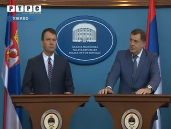 Pres: Dodik - Mirović - Foto: RTRS