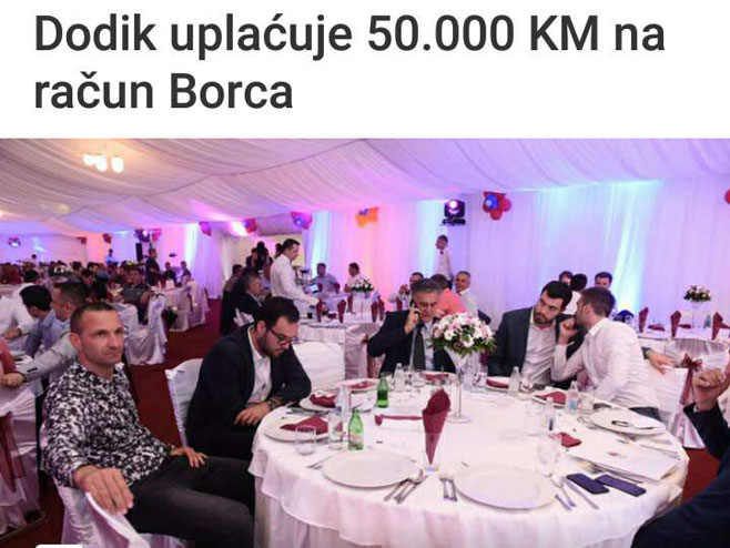 Predsjednik Dodik 50.000 KM  za Borac - Foto: ilustracija