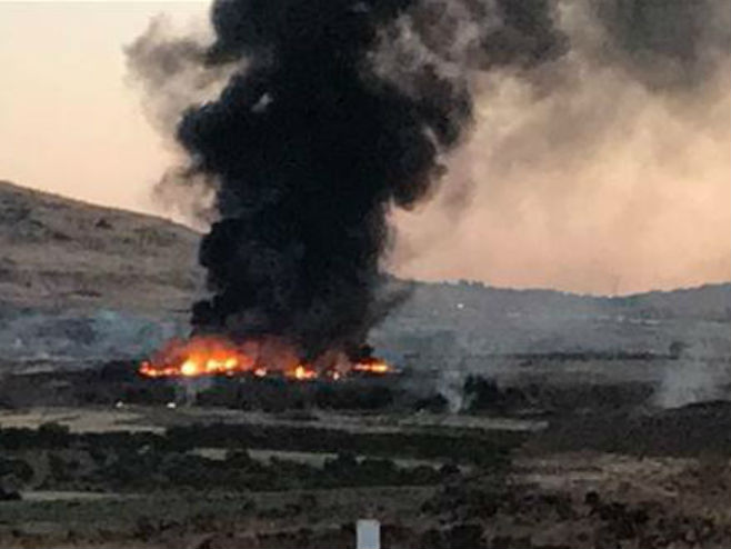 Turska: Požar u vojnoj zoni na granici sa Sirijom (Foto: Hürriyet Haber) - 