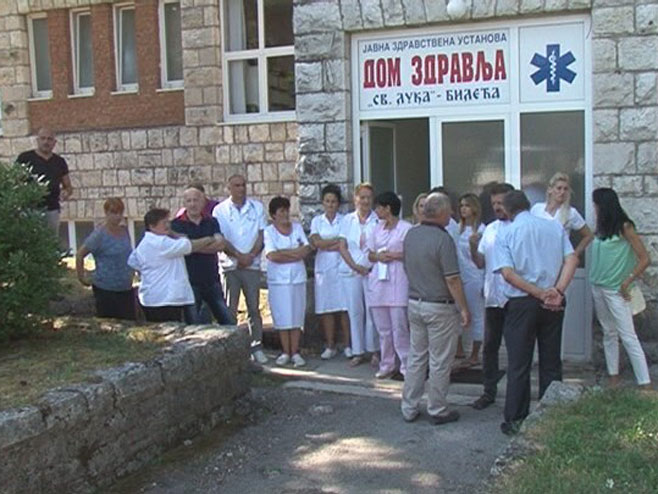 Bileća - štrajk u Domu zdravlja - Foto: RTRS