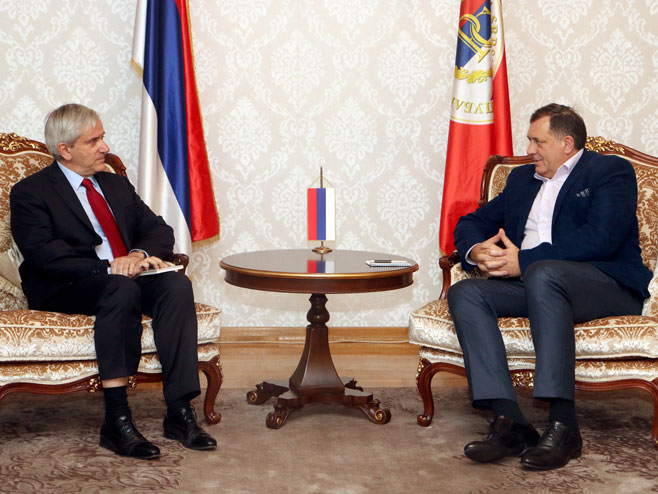 Milorad Dodik i Gijom Ruson - Foto: SRNA