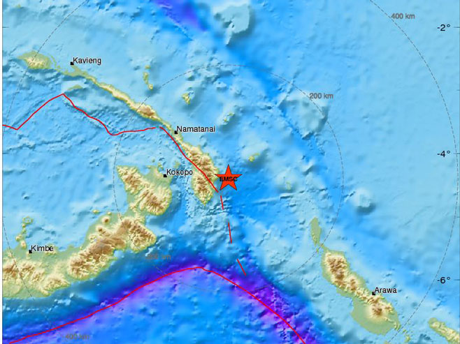 Zemljotres - Papua Nova Gvineja (Foto: EMSC/CSEM) - 