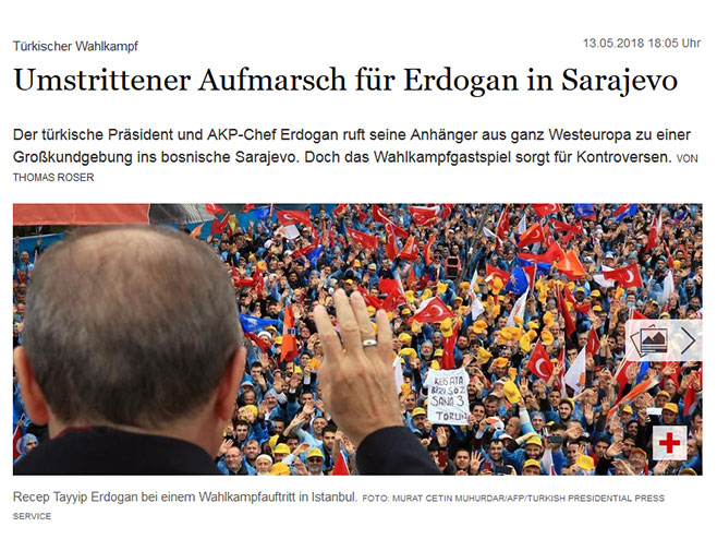 Njemački list o Erdoganovom skupu u Sarajevu (Foto: tagesspiegel.de) - 