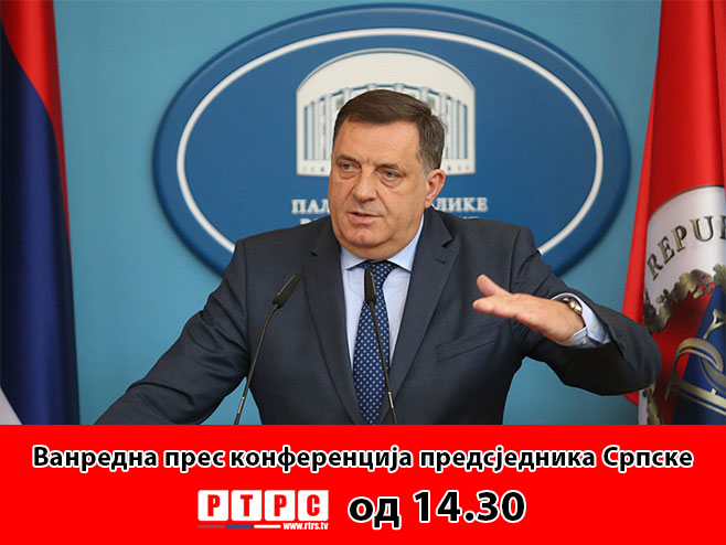 Dodik - Pres konferencija - Foto: RTRS