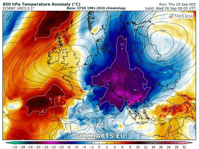 Stiže hladni arktički talas (Foto: Severe Weather Europe) - 