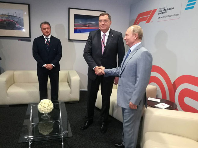 Milorad Dodik i Vladimir Putin (Arhiv) - Foto: RTRS
