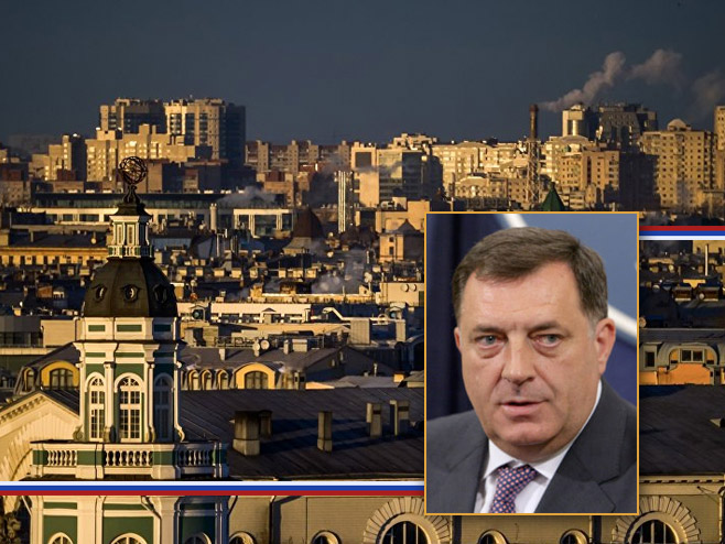 Milorad Dodik u Sankt Petersburgu (Ilustracija: RTRS) - 