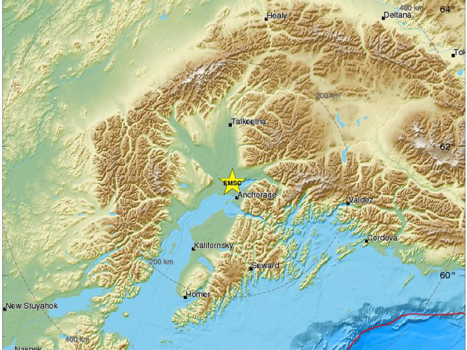 Zemljotres kod Aljaske (Foto: www.emsc-csem.org) - 