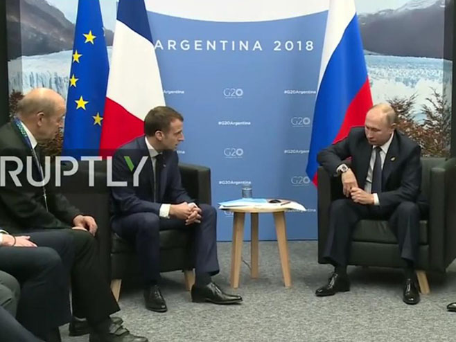 Sastanak Makrona i Putina na marginama Samita G20 - Foto: Screenshot
