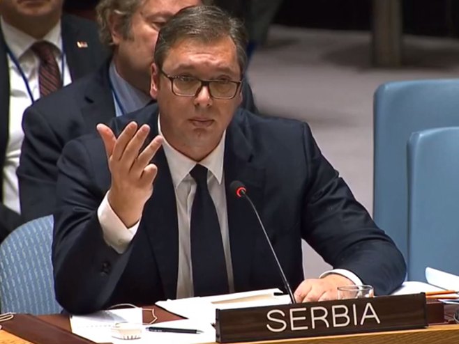 Vučić u Savjetu bezbjednosti UN, arhiv - Foto: Screenshot