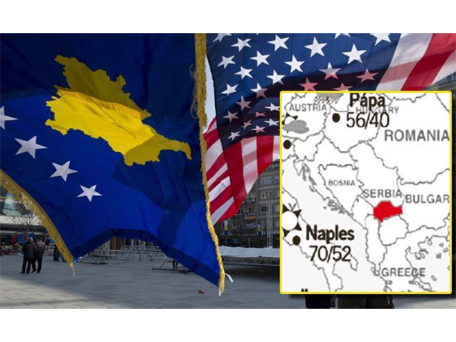 Mapa lažne države Kosovo - Foto: AP