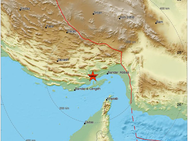 Zemljotres kod Persijskog zaliva (Foto: www.emsc-csem.org) - 