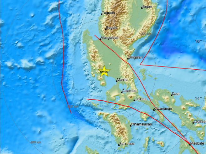 Snažan zemljotres blizu Manile (Foto: EMSC) - 