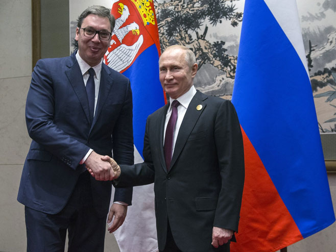 Aleksandar Vučić i Vladimir Putin - Foto: Twitter