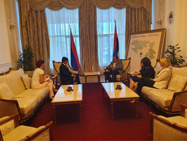 Banja Luka: Dodik sa ambasadorom Italije u BiH Nikola Minasi - Foto: SRNA