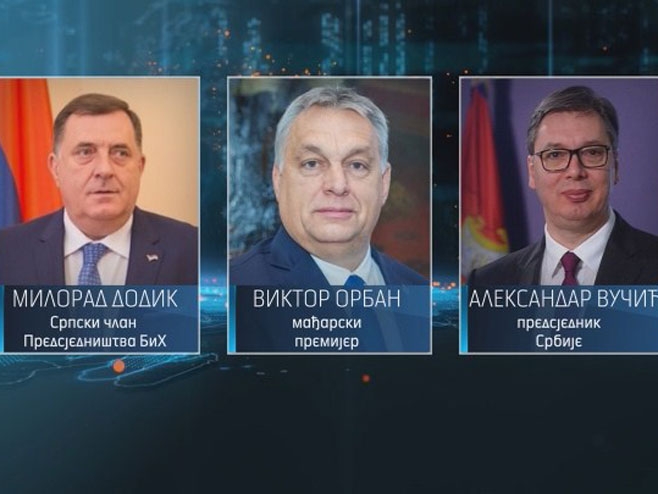 Dodik,Orban, Vučić - Foto: RTRS