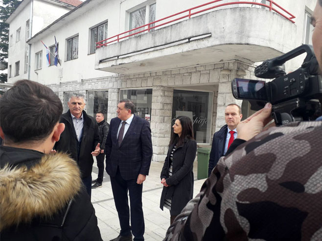 Milorad Dodik u Nevesinju - Foto: RTRS