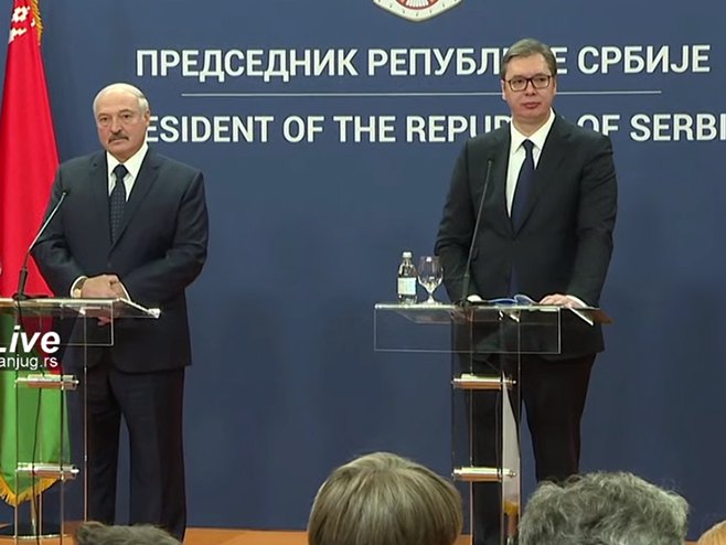 Lukašenko i Vučić - Foto: Screenshot