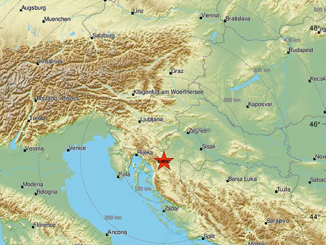 Zemljotres u Hrvatskoj (foto: emsc.eu) - 