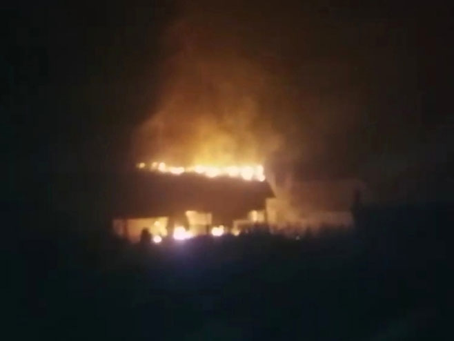 Bijeljina - požar na pilani u naselju Bjeloševac - Foto: SRNA