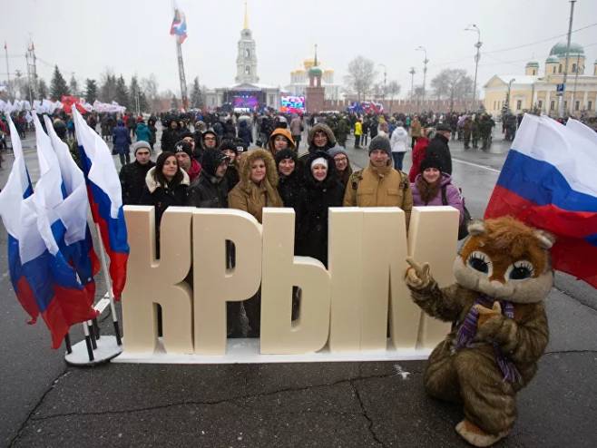 Proslava godišnjice ujedinjenja Krima sa Rusijom (foto:Sputnik/Andreй Varenkov) - 