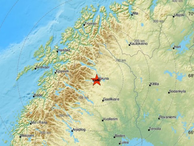 Zemljotres u Švedskoj (foto:emsc) - 