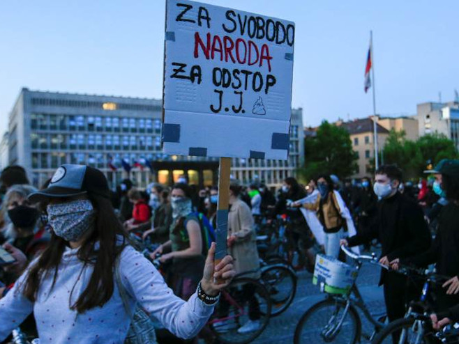 Slovenija - protesti  (Foto:rs.n1info.com) - 