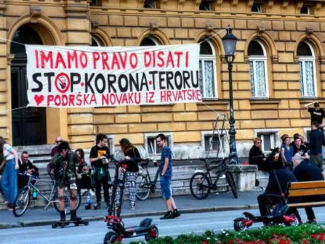 Poruka podrške Novaku u Zagrebu - Foto: Twitter