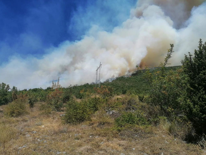 Trebinje: Požar u Banjevcima - Foto: RTRS