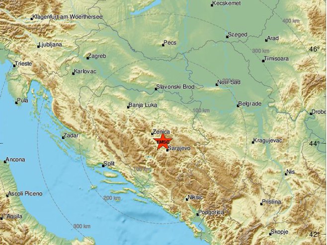Zemljotres na području Breze (foto:emsc-csem.org) - 