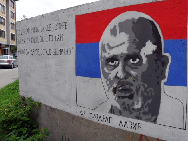 Mural posvećen doktoru Miodragu Laziću - Foto: SRNA