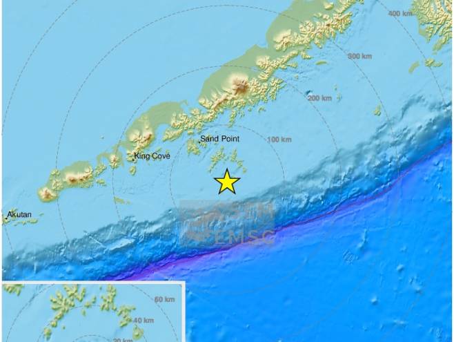 Zemljotres na Aljasci (foto: EMSC Twitter) - 