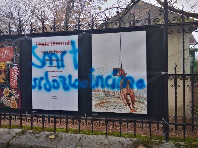 "Smrt srbo-zločincima": Osvanuli natpisi na plakatima u Zagrebu - Foto: Facebook