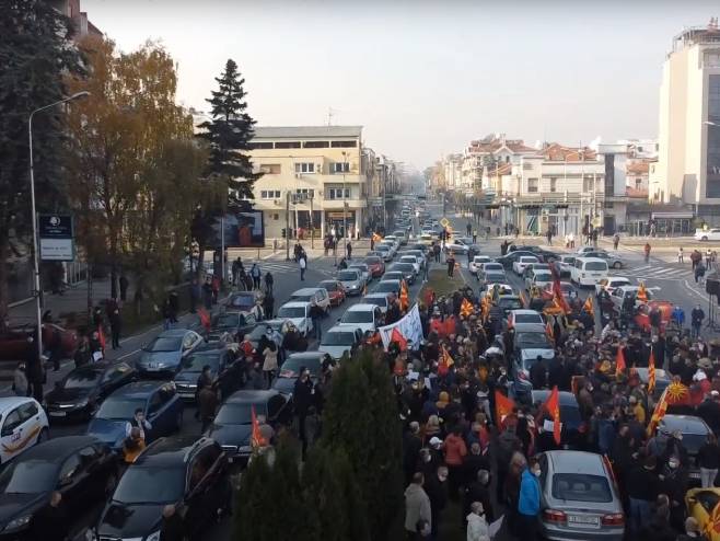 Protest u Skoplju, traže ostavku Zaeva - Foto: Screenshot/YouTube