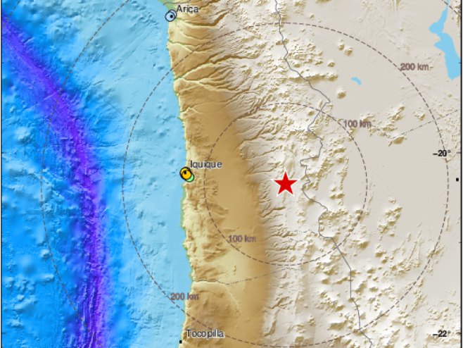 Zemljotres na sjeveru Čilea (foto:@LastQuake) - 