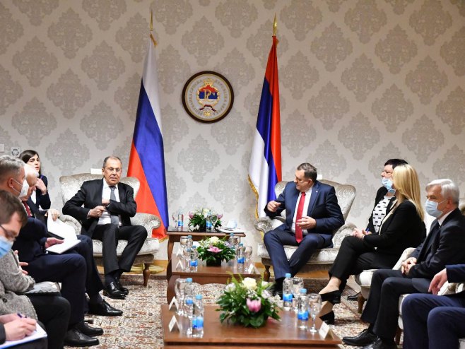 Lavrov-sastanak sa rukovodstvom Srpske - Foto: RTRS