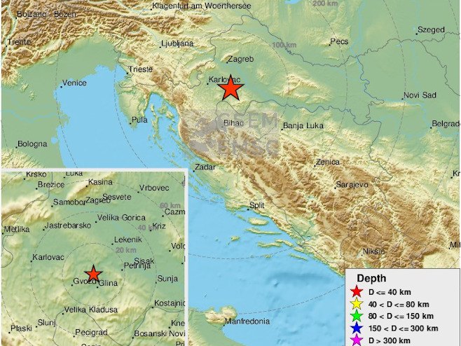 Zemljotres u Hrvatskoj (Foto:twitter.com/LastQuake) - 