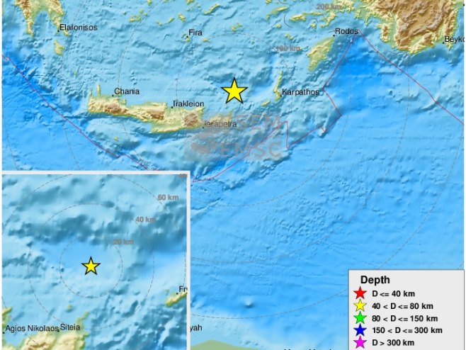 Zemljotres u Grčkoj (foto:EMSC
@LastQuake) - 
