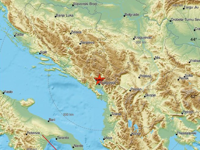 Zemljotres - Crna Gora (Foto: EMSC) - 