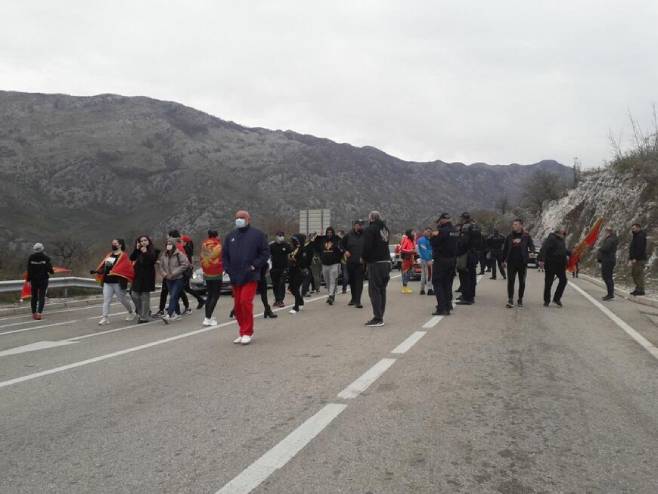 Blokada puta Nikšić - Podgorica - Foto: vijesti.me