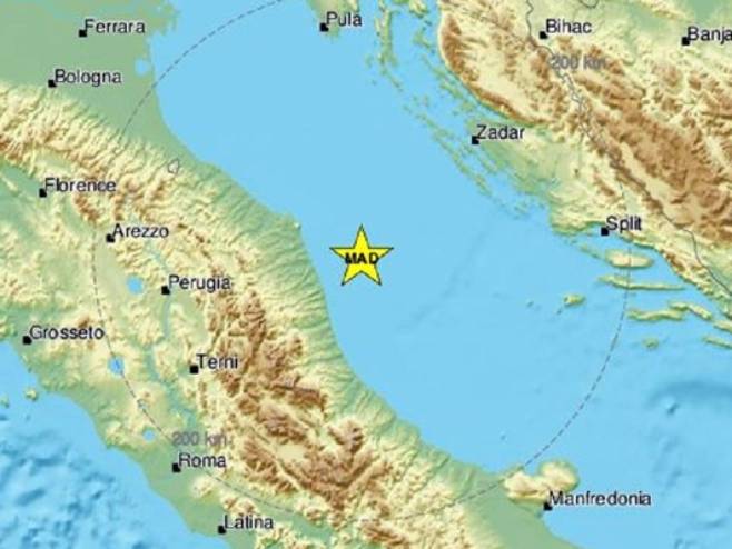 Zemljotres u italijanskom dijelu Јadrana (Foto: EMSC) - 