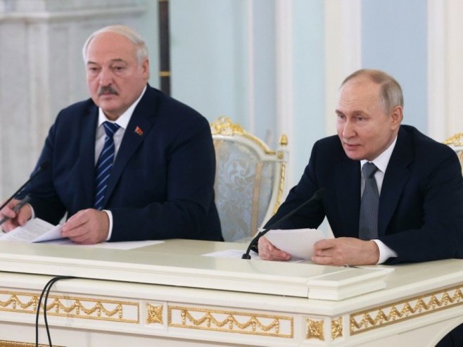Lukašenko i Putin (Foto: EPA-EFE/KONSTANTIN ZAVRAZHIN / SPUTNIK / KREMLIN POOL MANDATORY CREDIT, ilustracija) - 