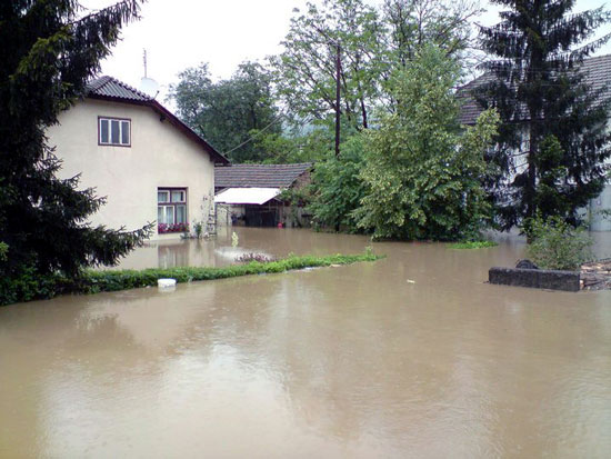 Poplavljene kuće...
