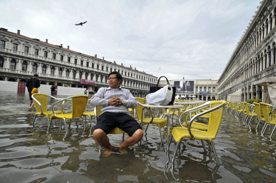 Poplave u Veneciji -pogled na Trg Svetog Marka