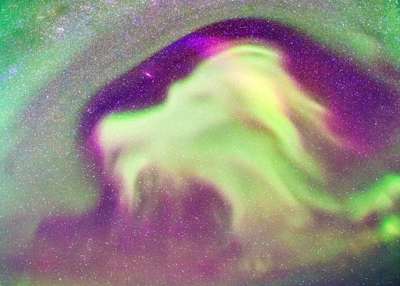 Aurora u obliku koze (foto: Huan Karlos Kasado)