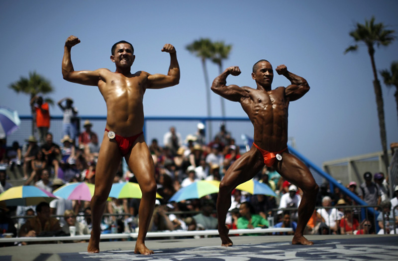Godišnje "Muscle Beach" takmičenje u bodibildingu, Los Anđeles...