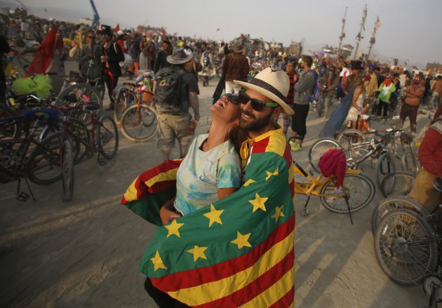 Posjetioci "Burning Man" festivala...