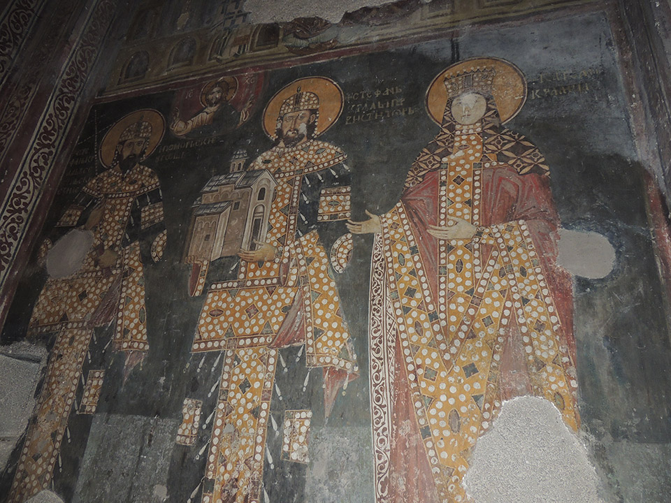 Freska kralja Dragutina i princeze Kataline