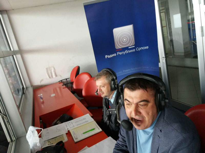 Naši komentatori (slijeva na desno) Dalibor Dafinčev i Slađan Јeremić