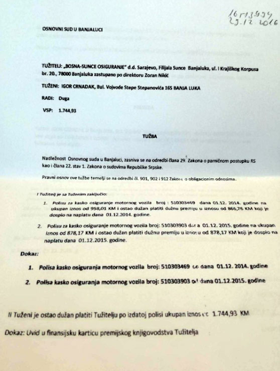 Ministar Crnadak ne plaća račune za telefon, odvoz smeća, osiguranje (Foto: www.grude.com)